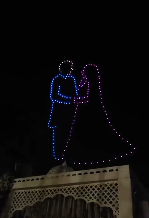 Wedding Drone Show at Grand Hyatt Goa