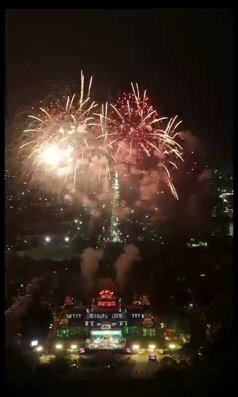 Fireworks closing the Rajasthan Police Diwas celebration at Albert Hall