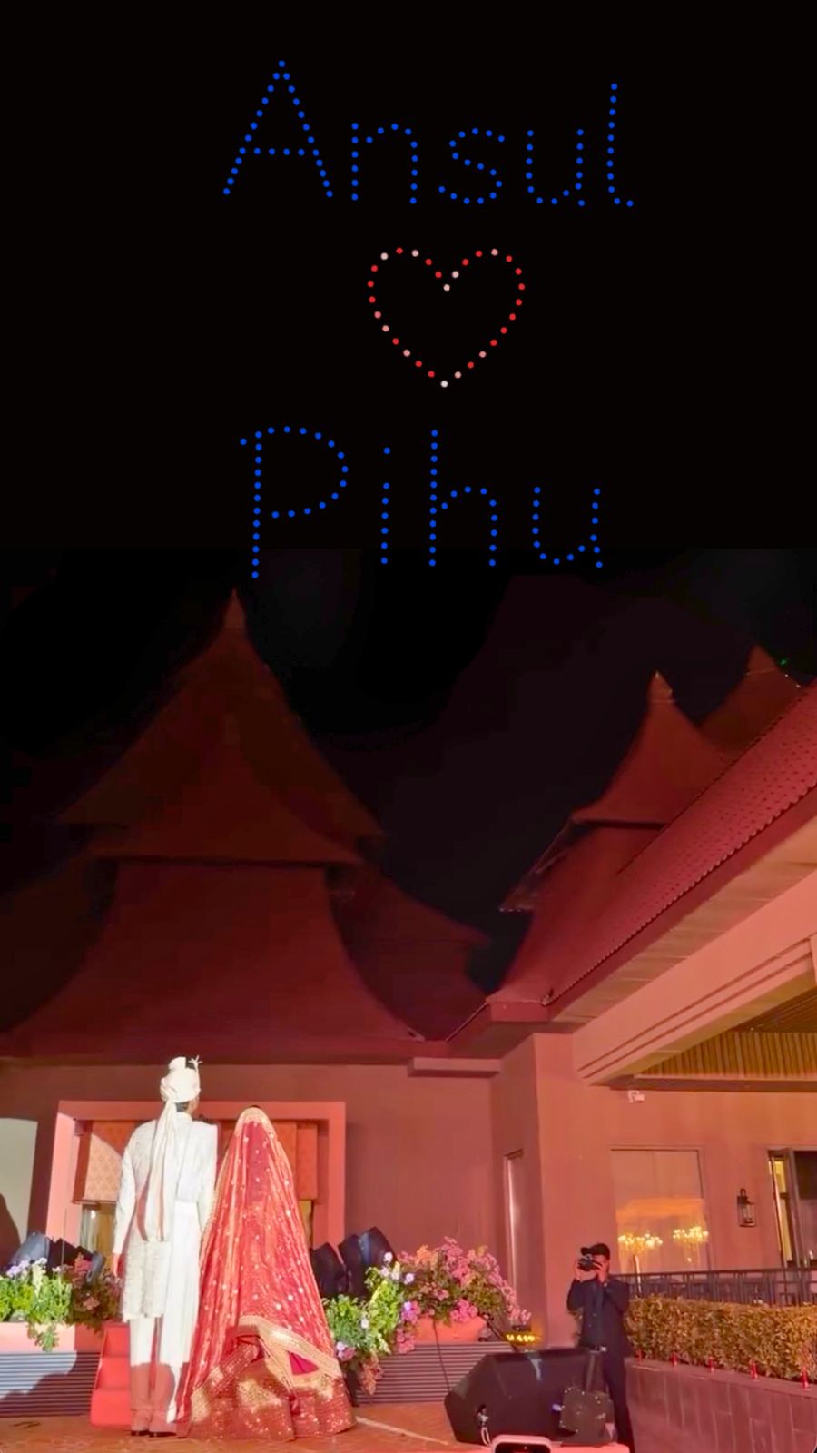 Wedding drone show at Westin Jaipur